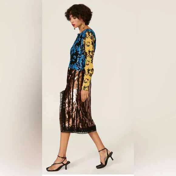 Rachel Comey Rare Decando Sequin Cocktail Midi Dress NWT Size 8 - Picture 2 of 7